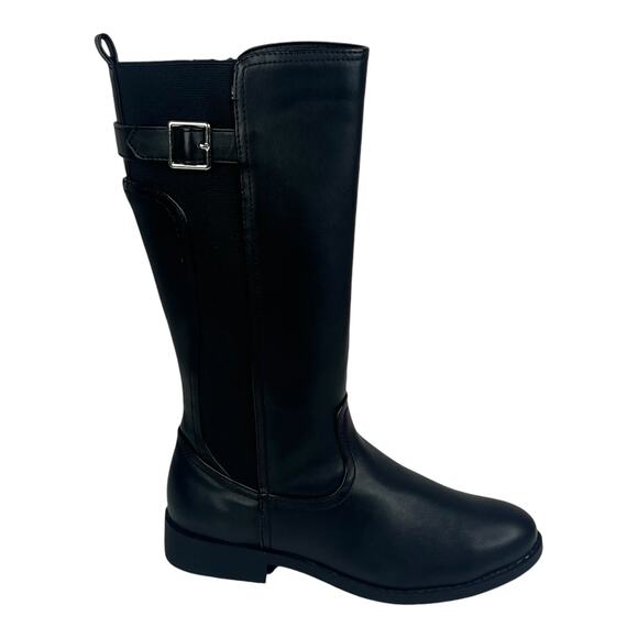 INC McKenzie BOOTS Girls 3 Womens 4.5 Black Silver Riding Biker Boot NEW No Box - Picture 7 of 8